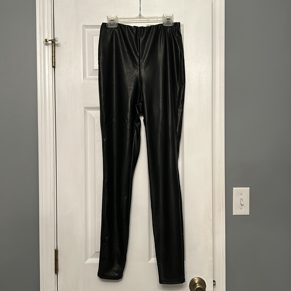 Express Black Faux Leather Leggings